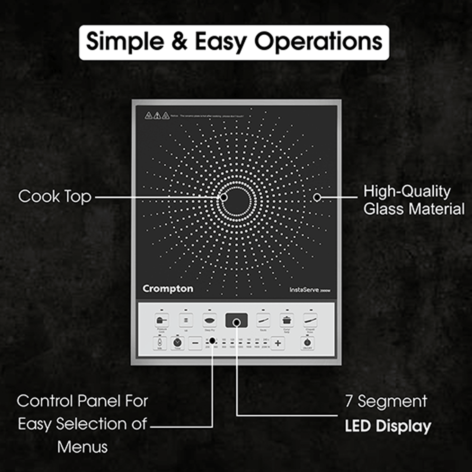 Crompton induction cooker 2000w sale